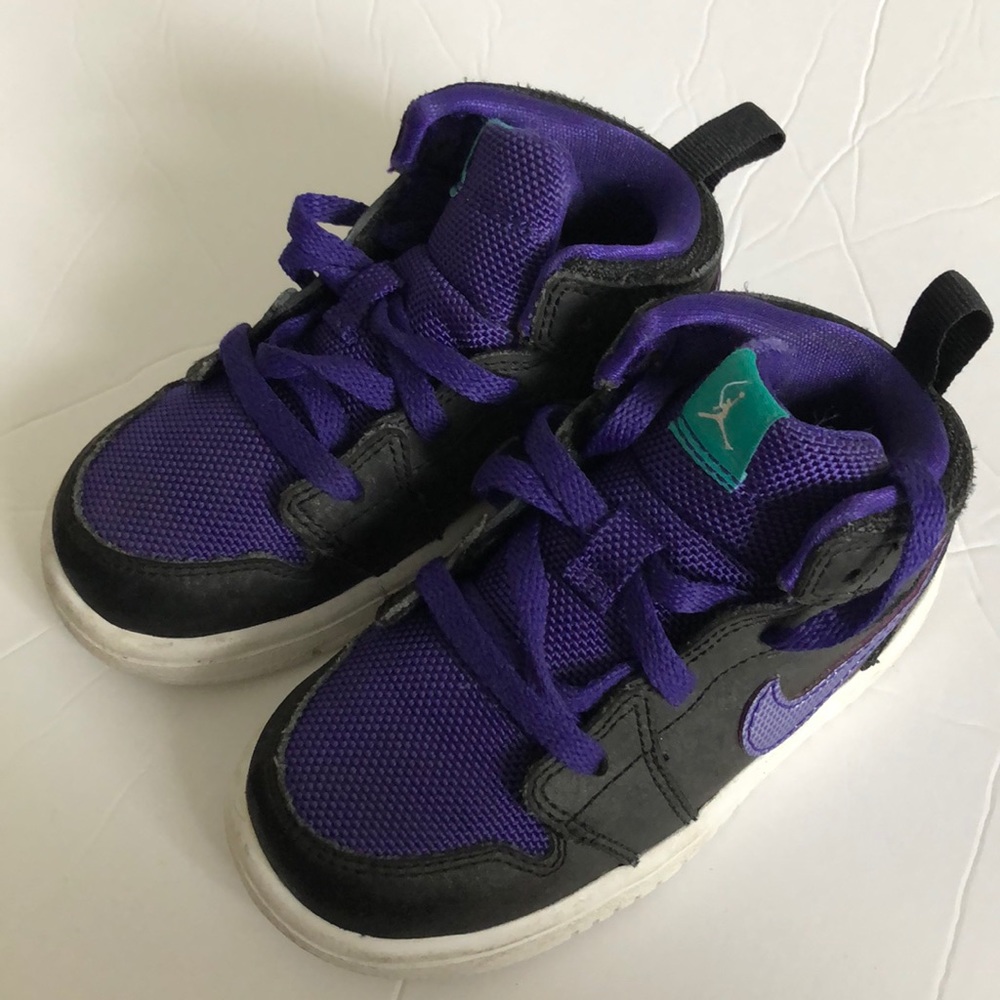 Purple and Black Jordan's